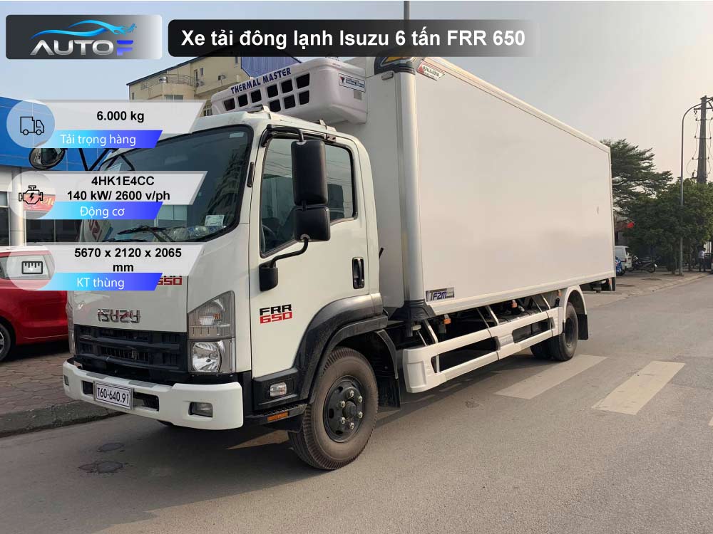 Xe tải đông lạnh Isuzu 6 tấn FRR 650